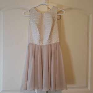 Francesca's Collection Gold and Cream Special Occasion Dress Size Small